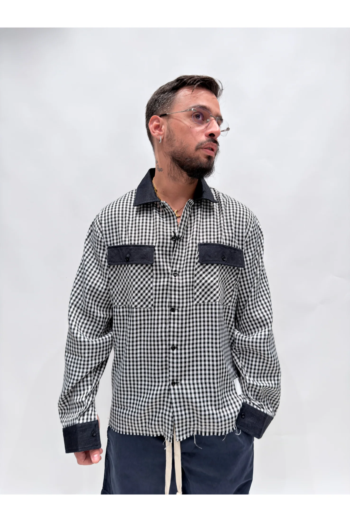 Camicia ARCHIVIO flanella denim - Image 6