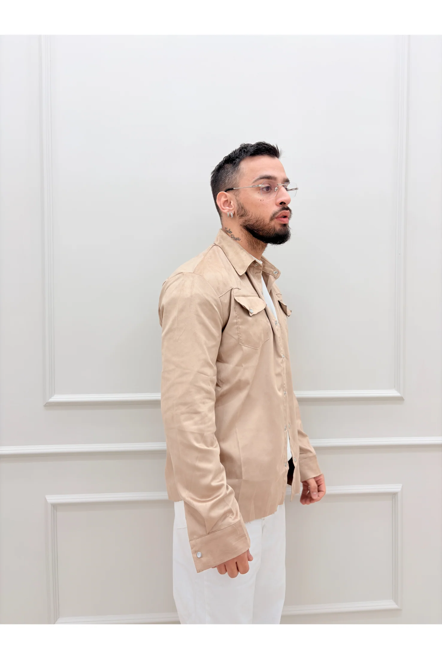 Camicia MINIMAL Scamosciata m055 - Image 8