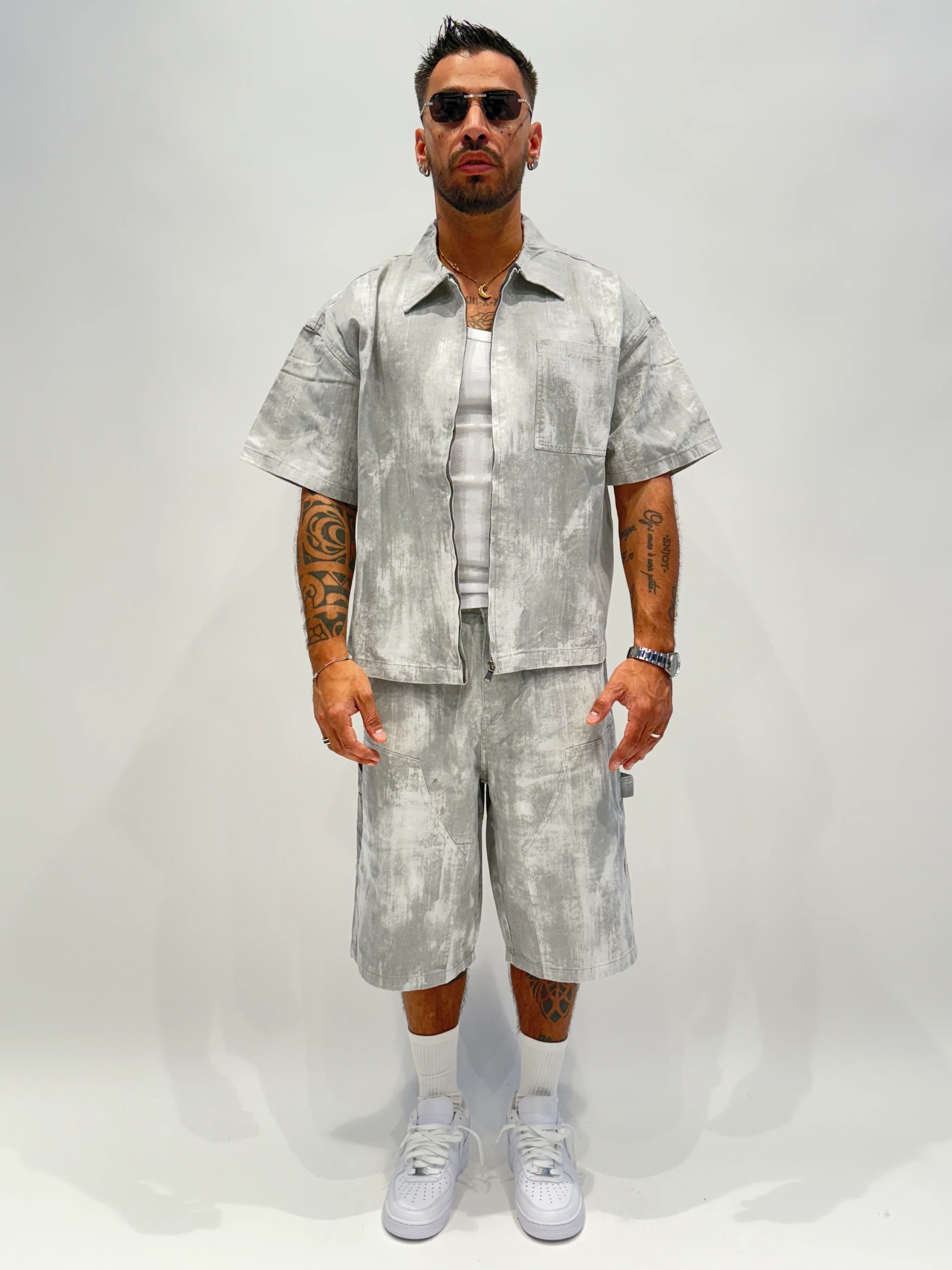 Coordinato denim sfumato zz60