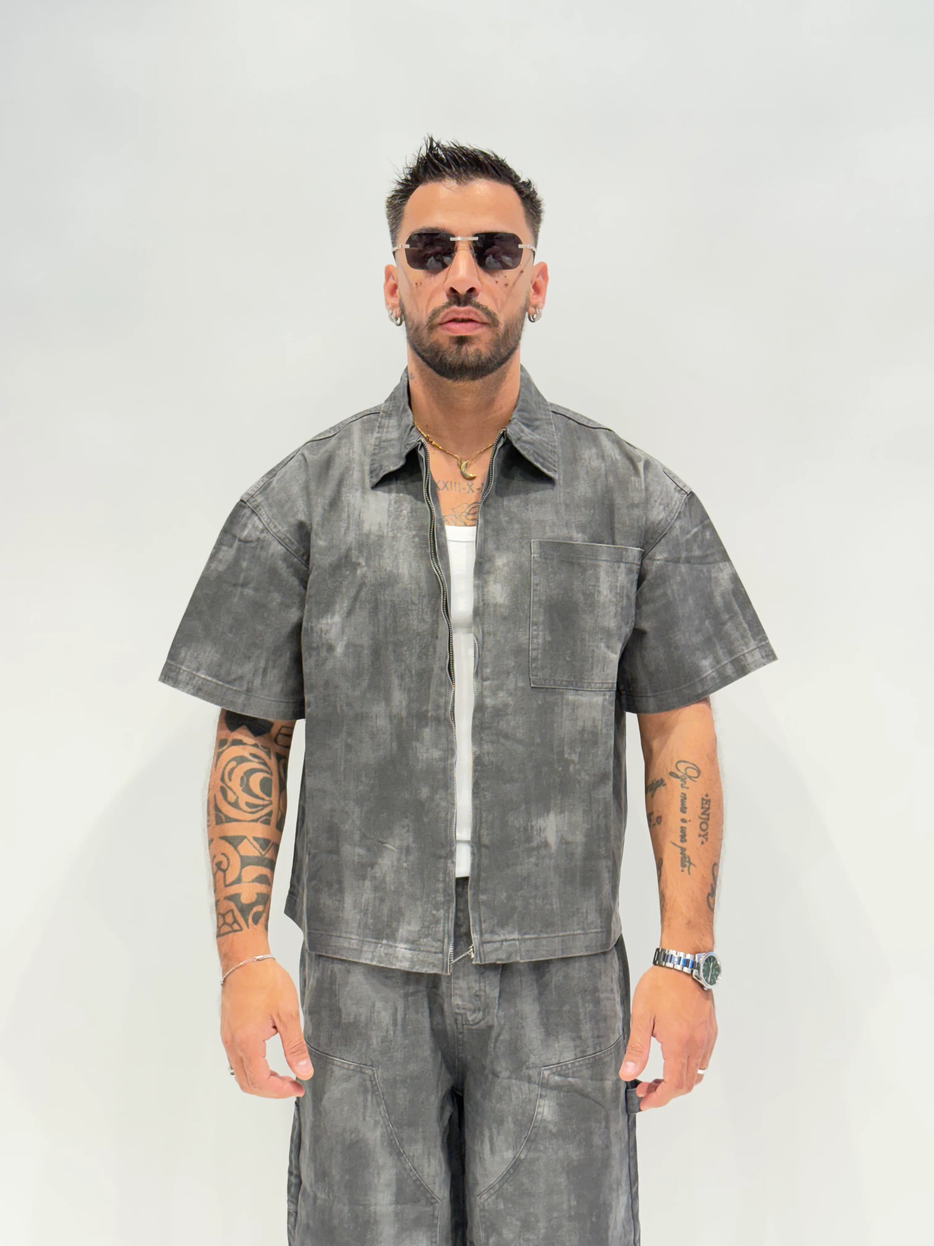 Coordinato denim sfumato zz60 - Image 5