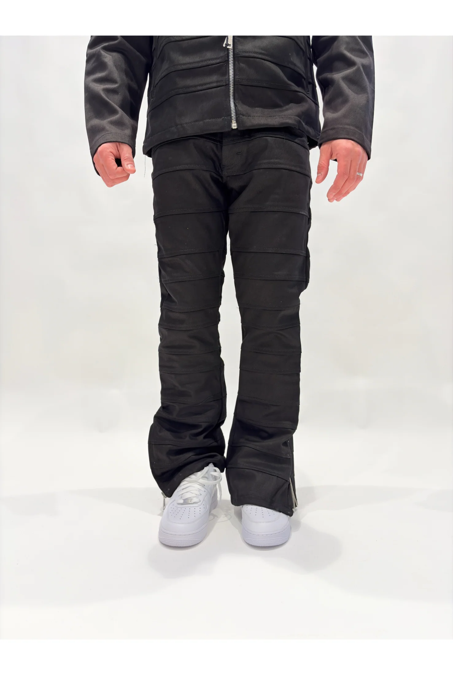 Coordinato PASSION MG445 Black panel zip - Image 9
