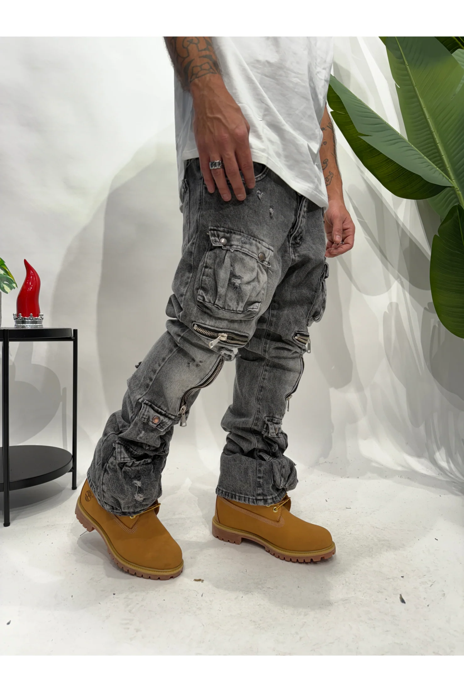 Jeans CIANOTIC Flare 308 Black - Image 4