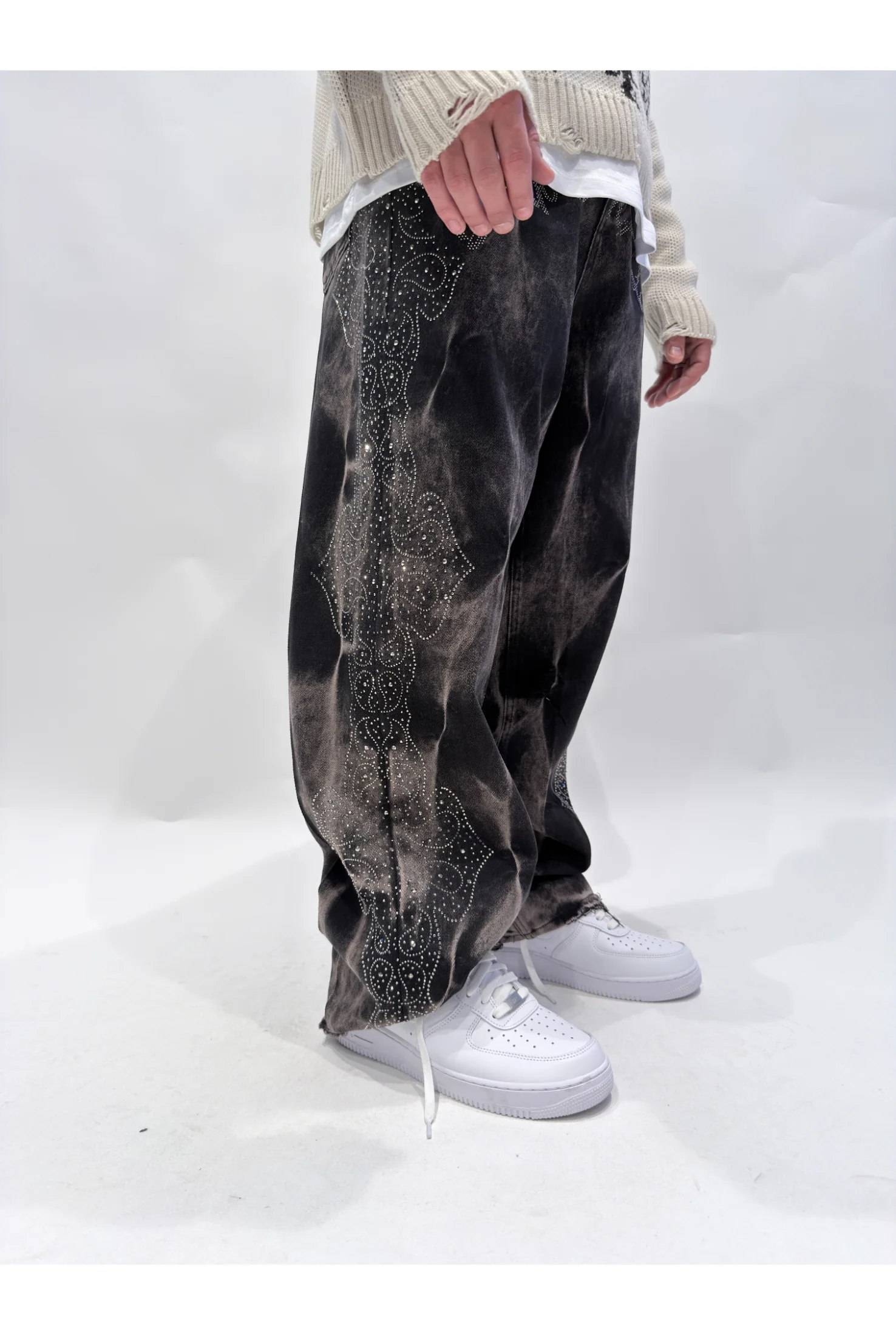 Jeans CIANOTIC Super baggy born black