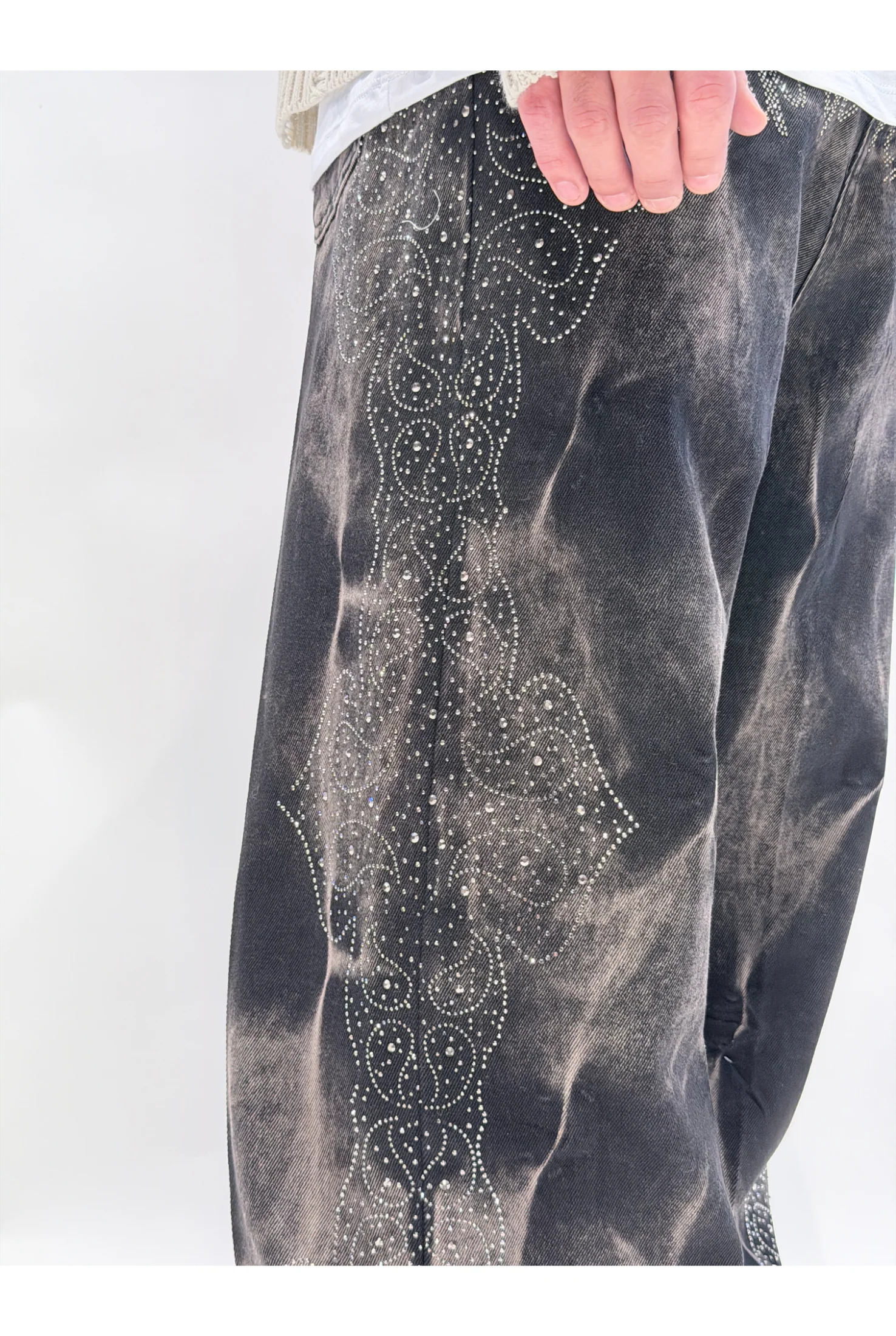 Jeans CIANOTIC Super baggy born black - Image 4