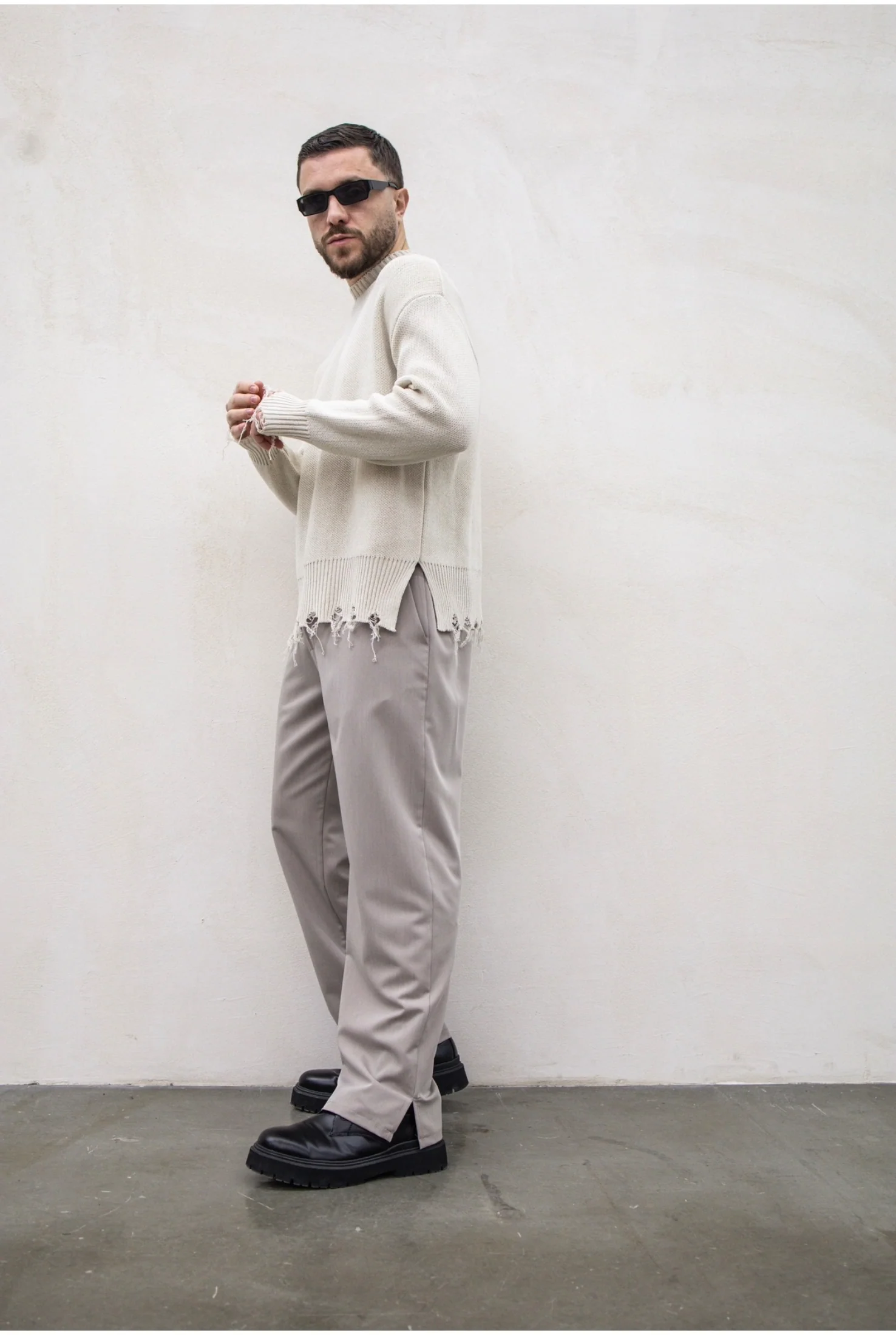 Maglia in filo TOKYO boxy abrasioni - Image 10