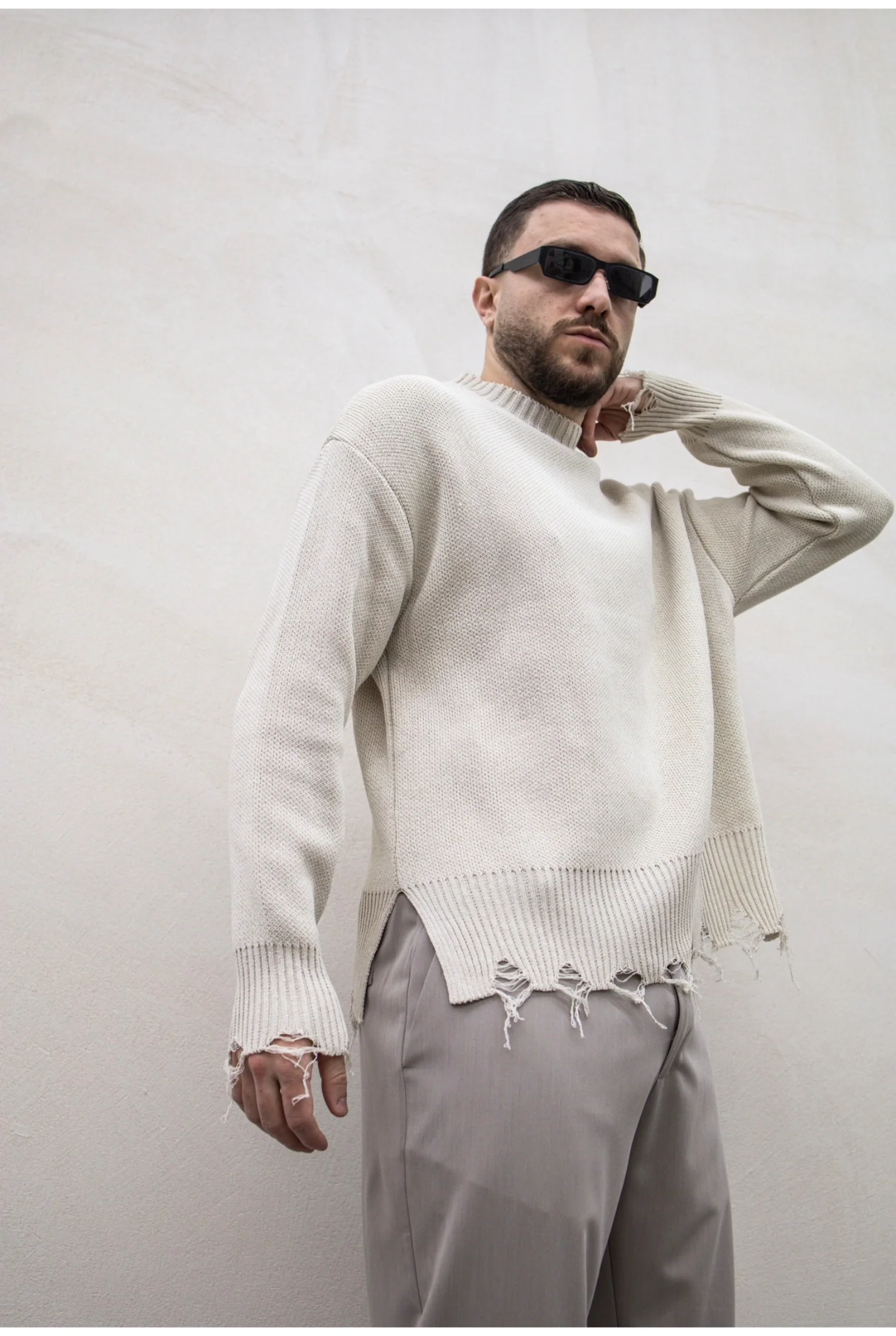Maglia in filo TOKYO boxy abrasioni - Image 16