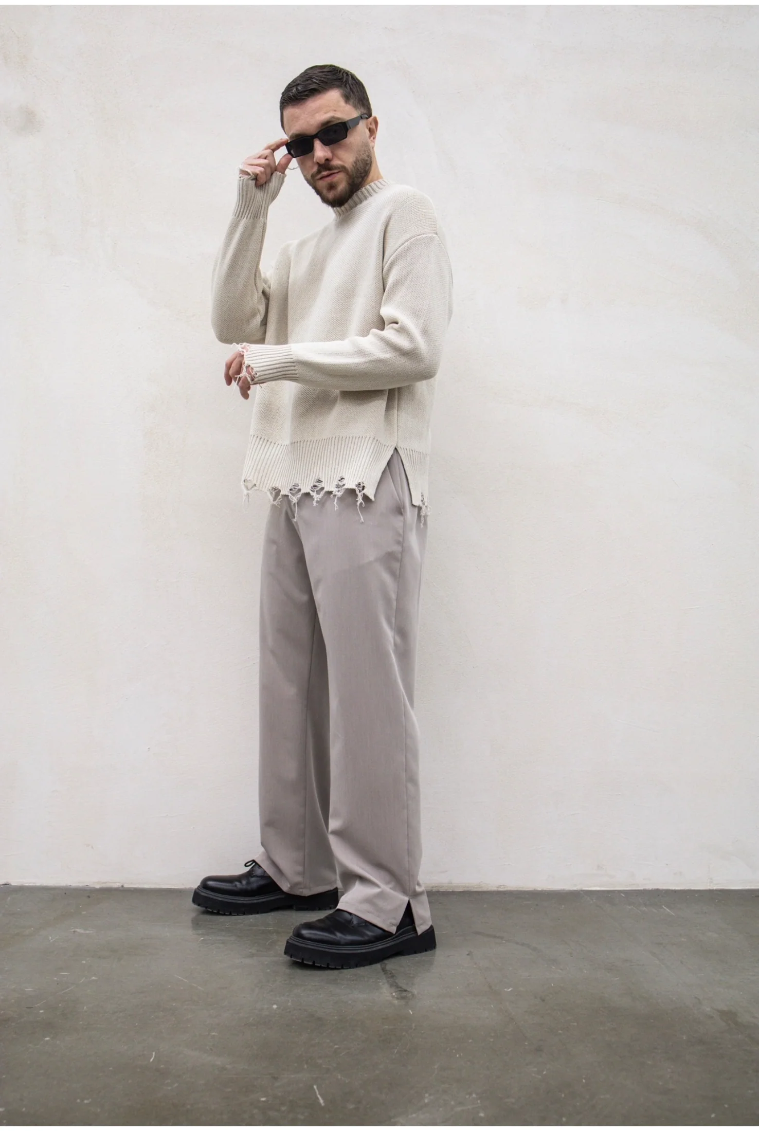 Maglia in filo TOKYO boxy abrasioni - Image 22