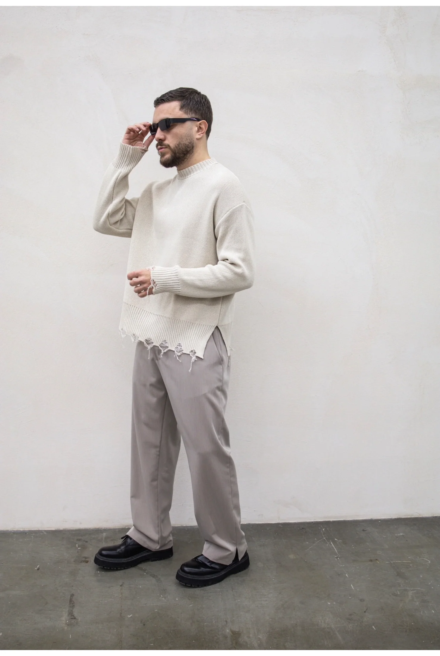 Maglia in filo TOKYO boxy abrasioni - Image 25
