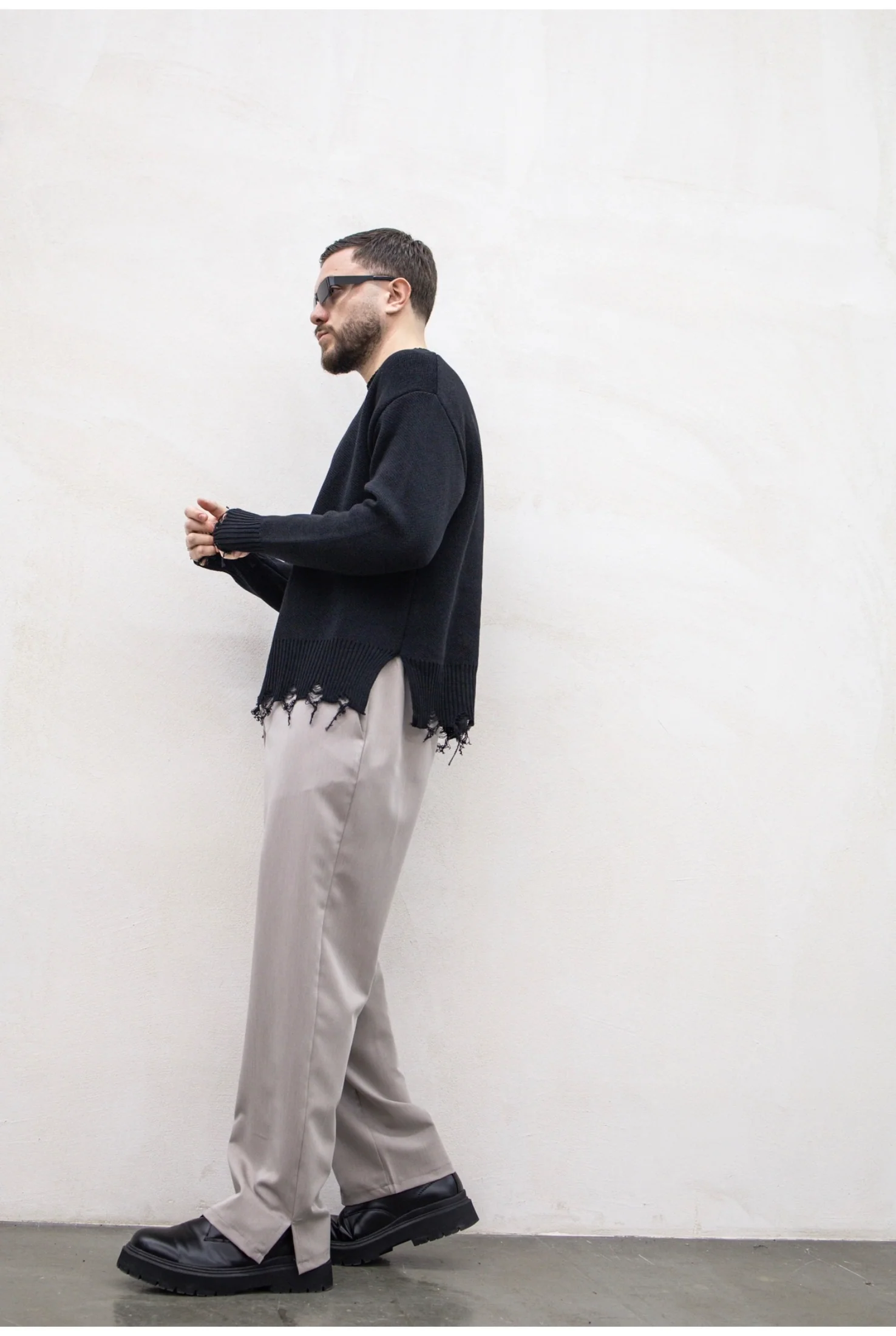 Maglia in filo TOKYO boxy abrasioni - Image 29