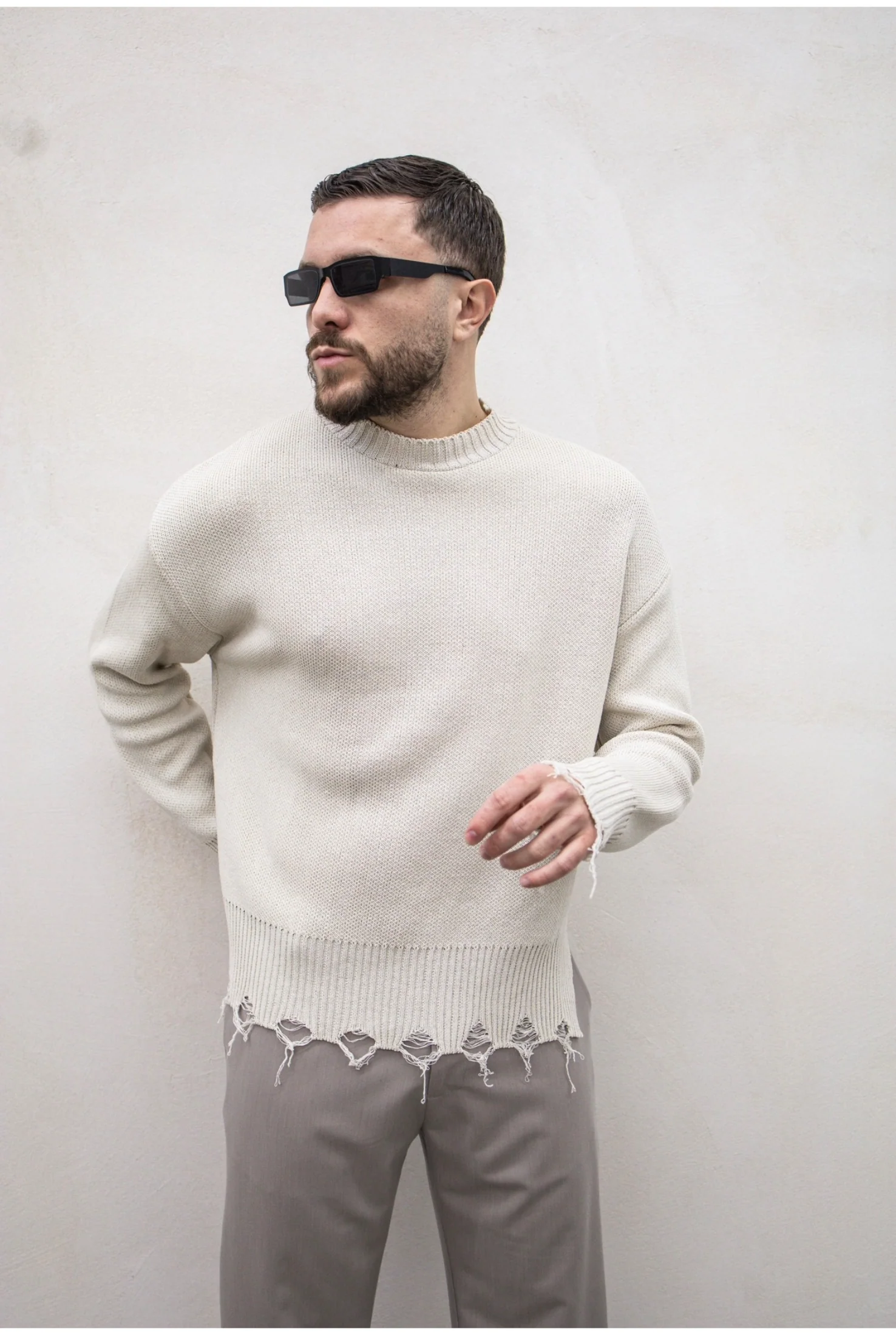 Maglia in filo TOKYO boxy abrasioni - Image 32