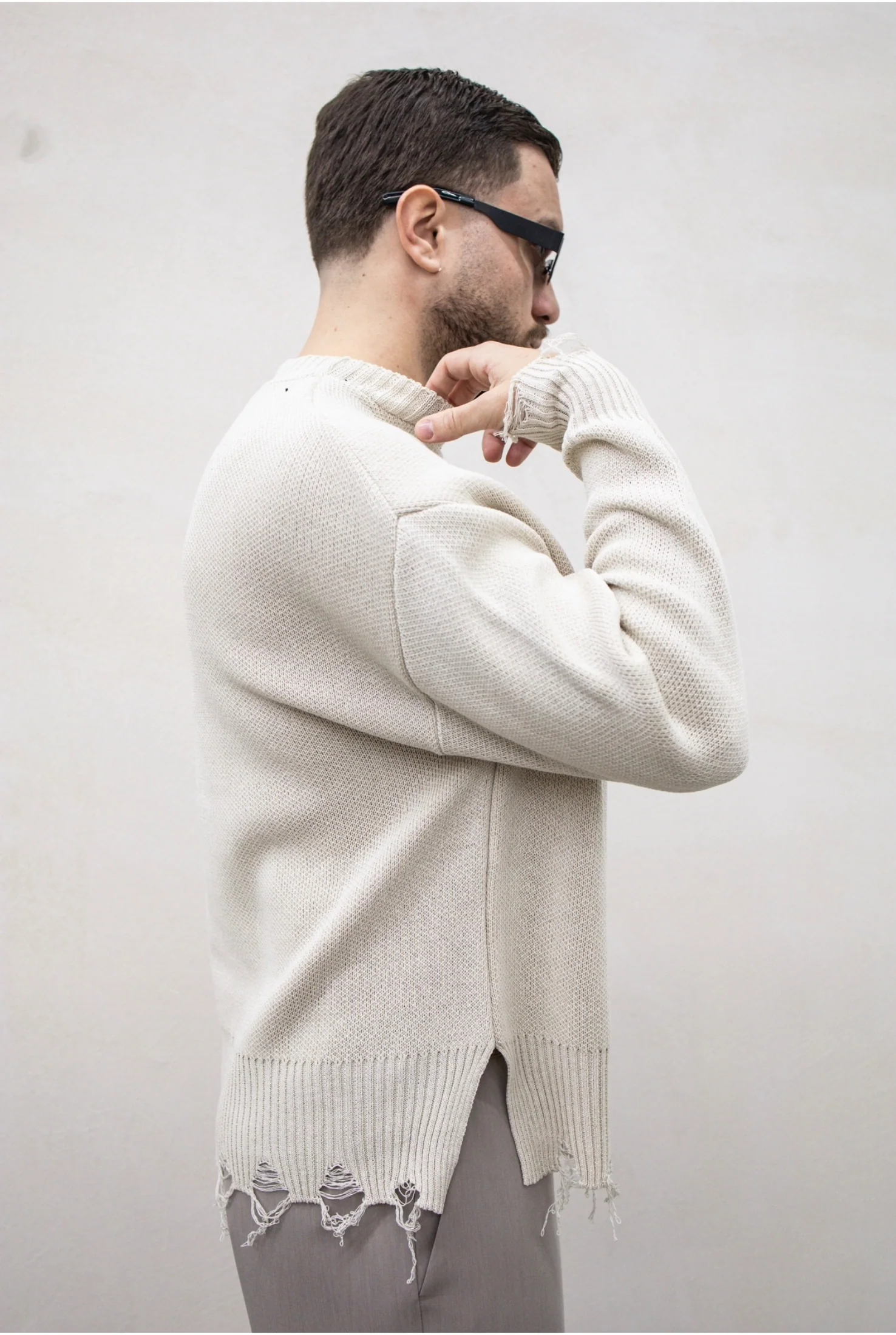 Maglia in filo TOKYO boxy abrasioni - Image 33