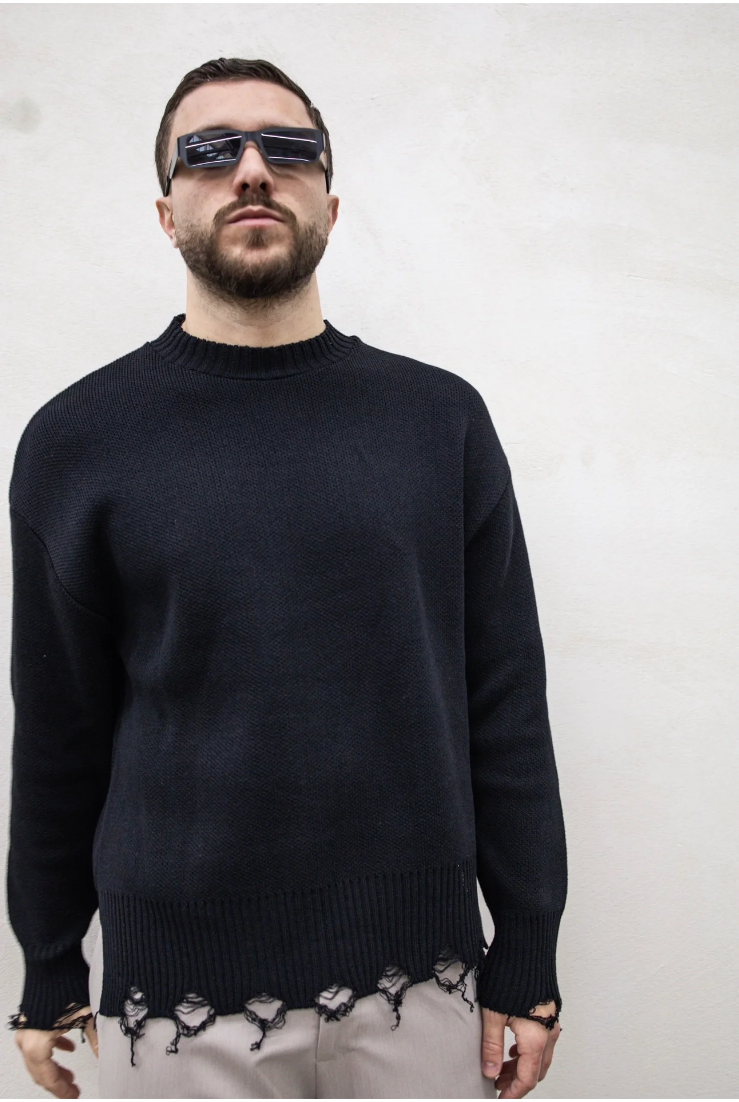 Maglia in filo TOKYO boxy abrasioni - Image 9
