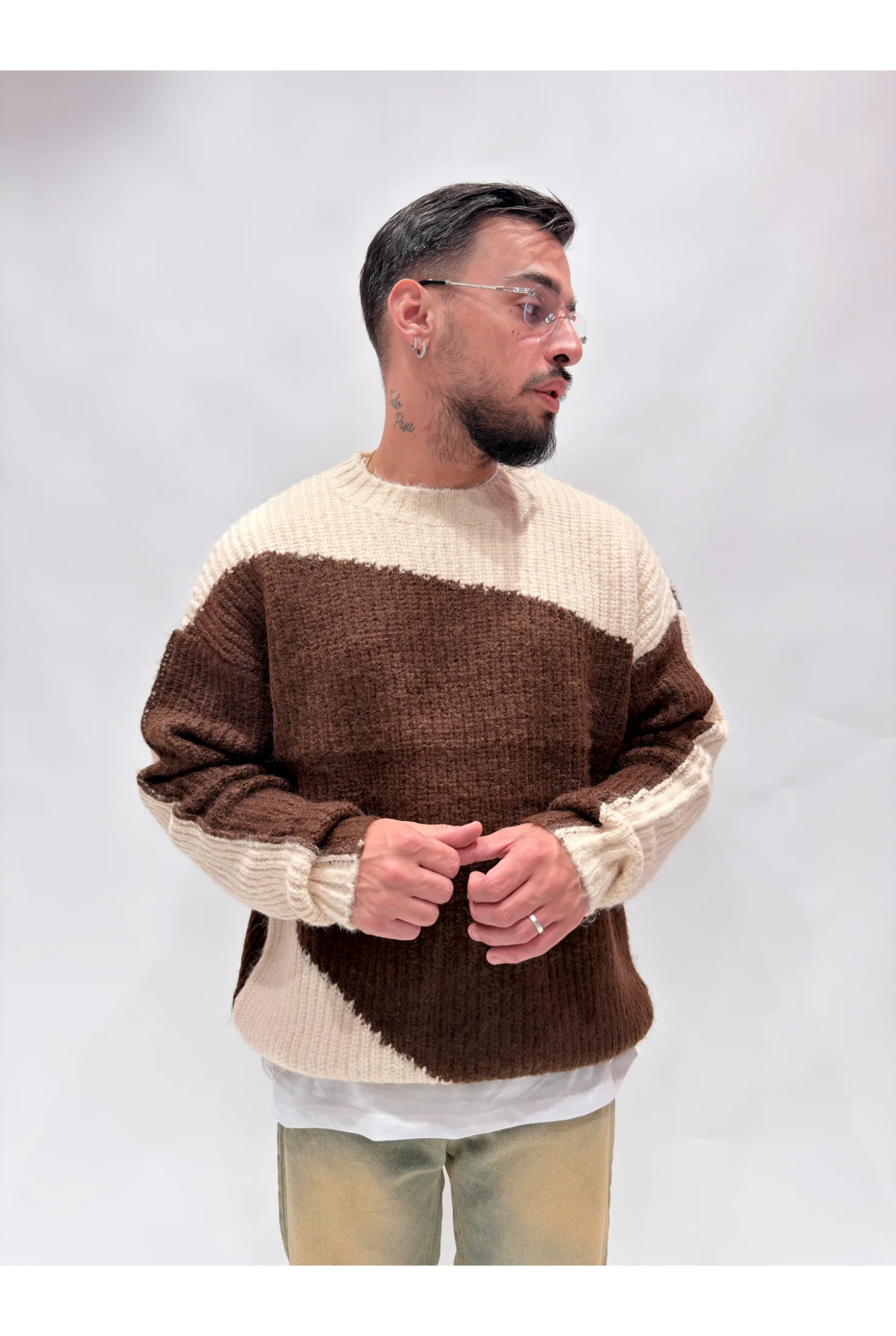 Maglione bicolor W86131 - Image 3