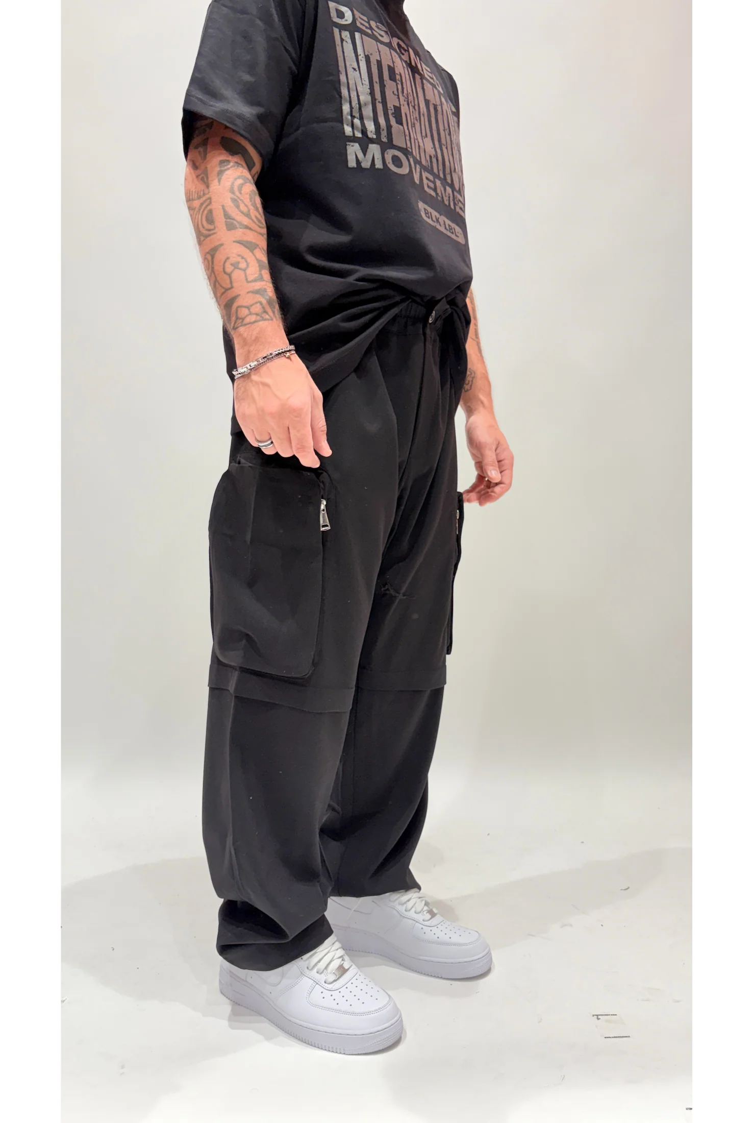 Pantalone BLK LABEL cargo zip 05