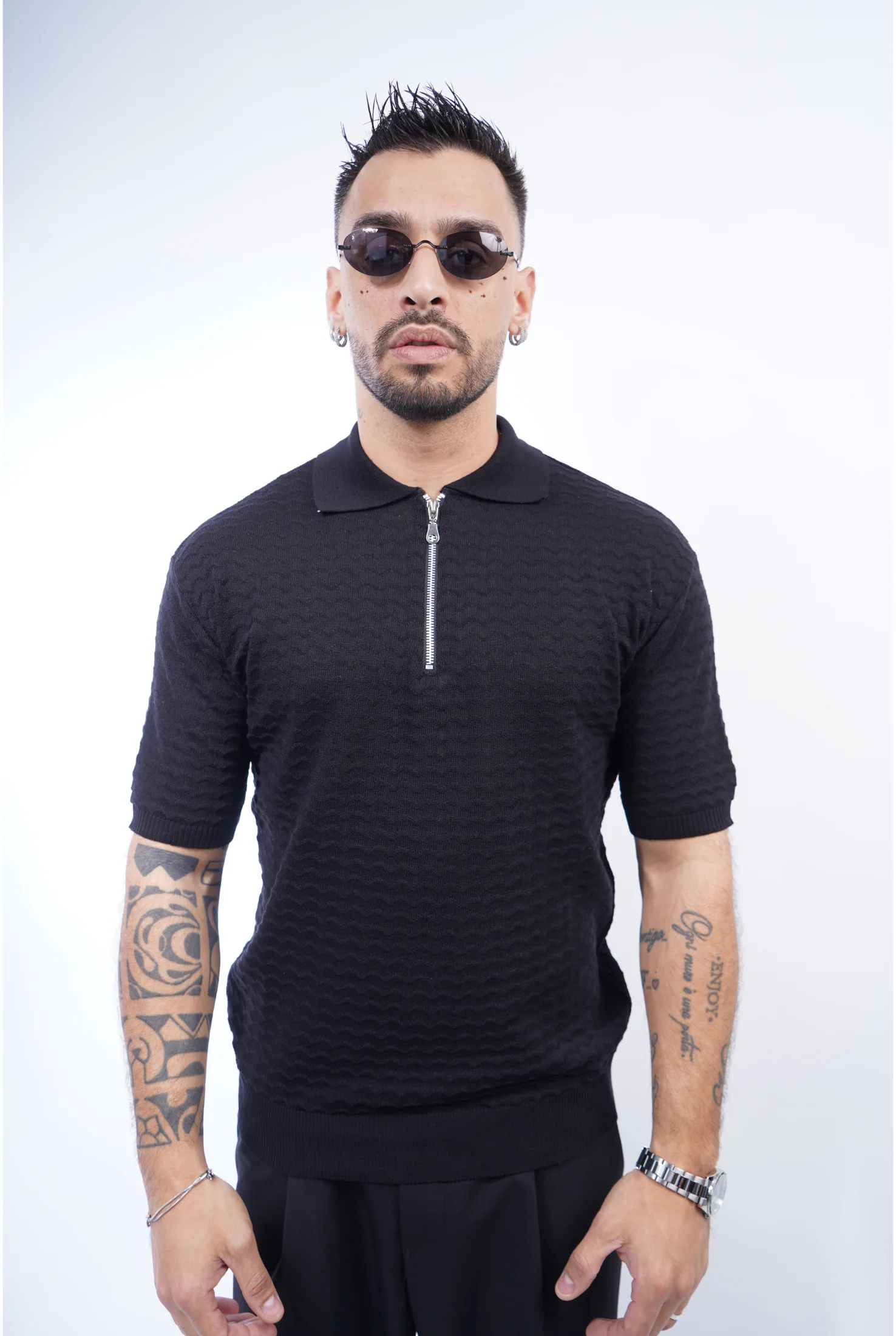 Polo CIANOTIC in filo mm zip ( 3 colori )