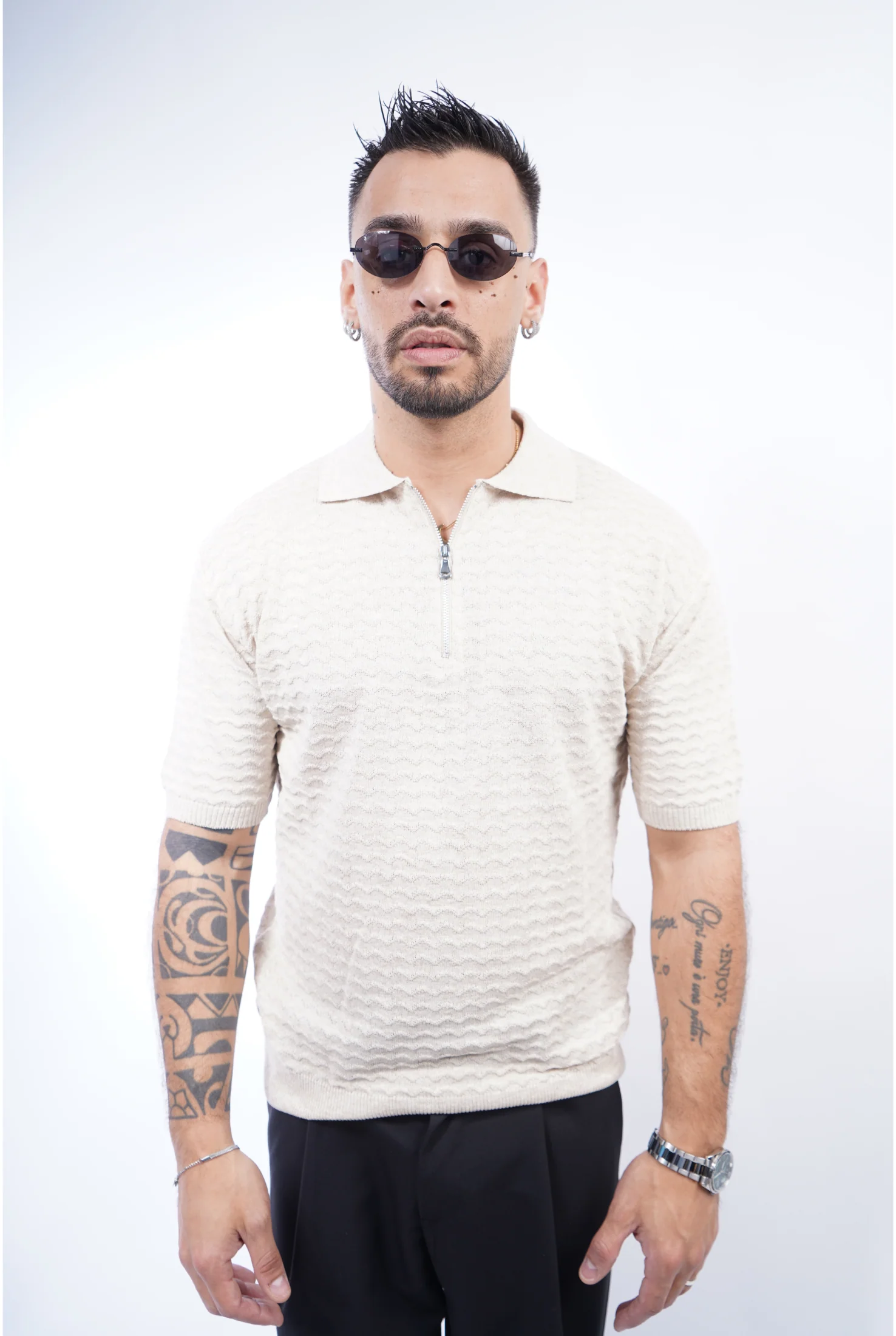 Polo CIANOTIC in filo mm zip ( 3 colori ) - Image 3