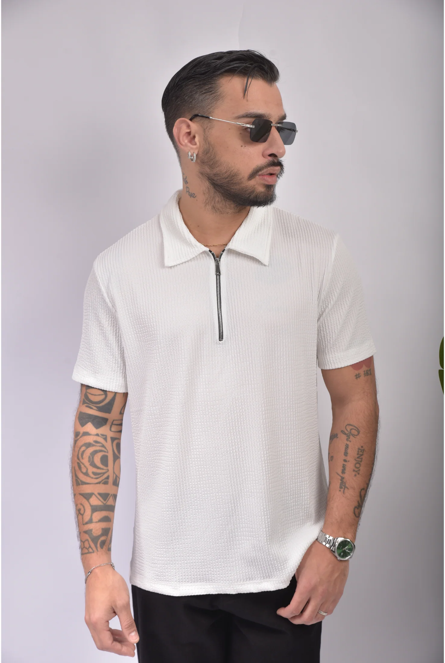 Polo zip (3 colori) M5218 - Image 5
