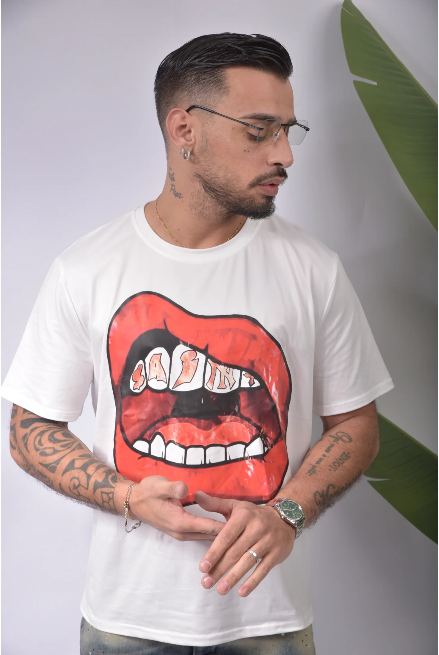 T-shirt BESOS white - Image 3