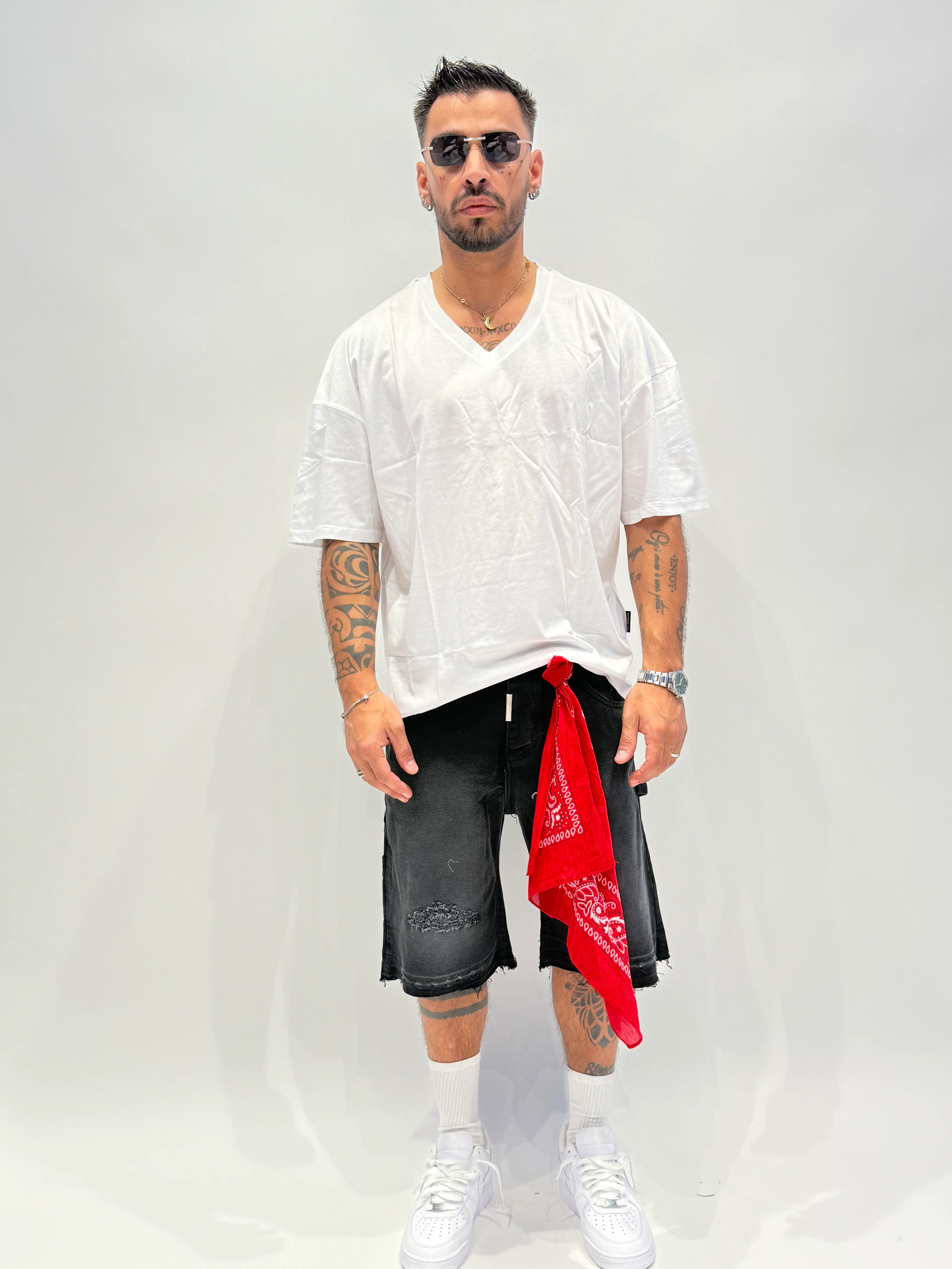 T-shirt in filo di scozia V NJB - Image 3