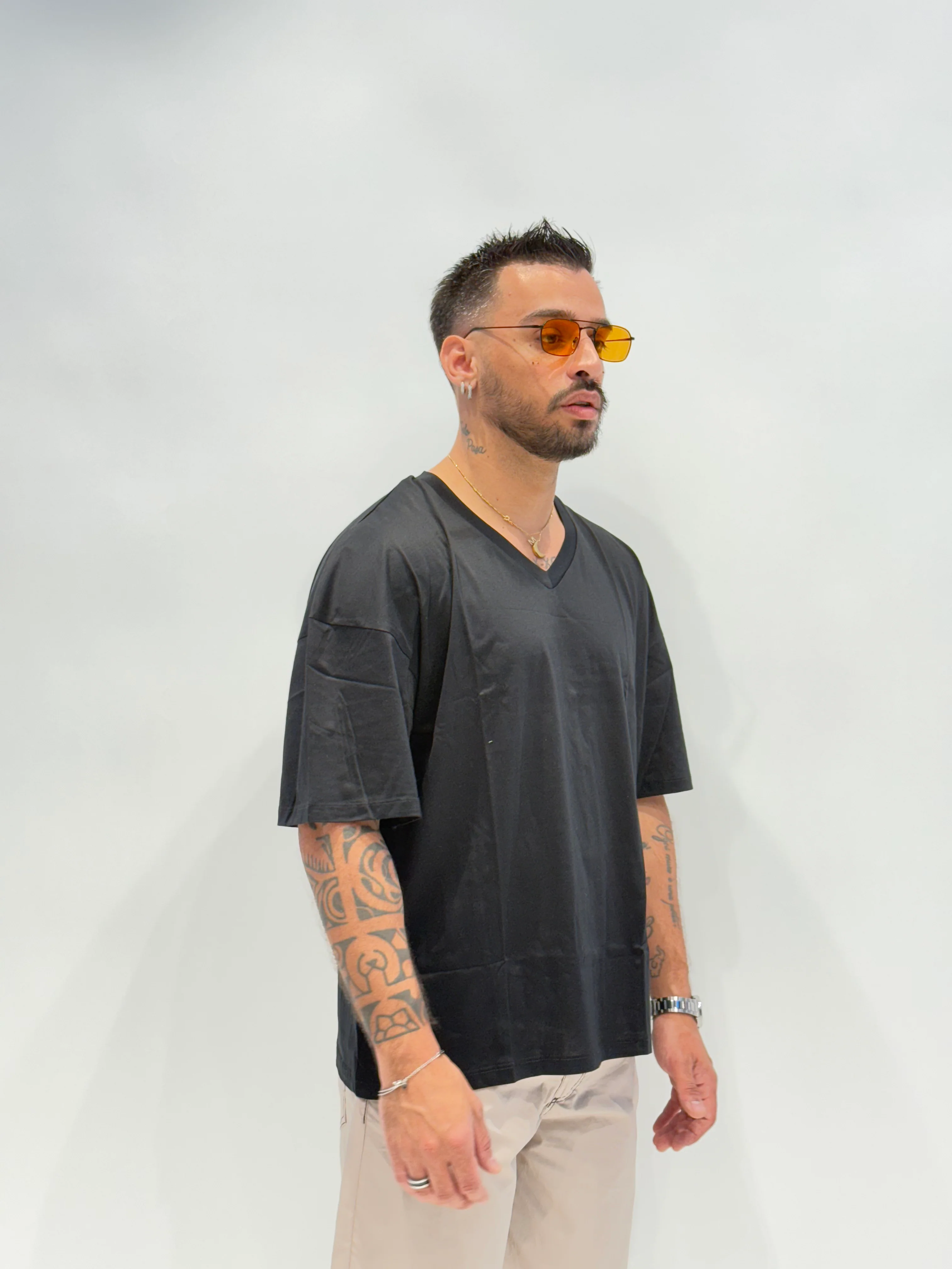 T-shirt in filo di scozia V NJB - Image 7