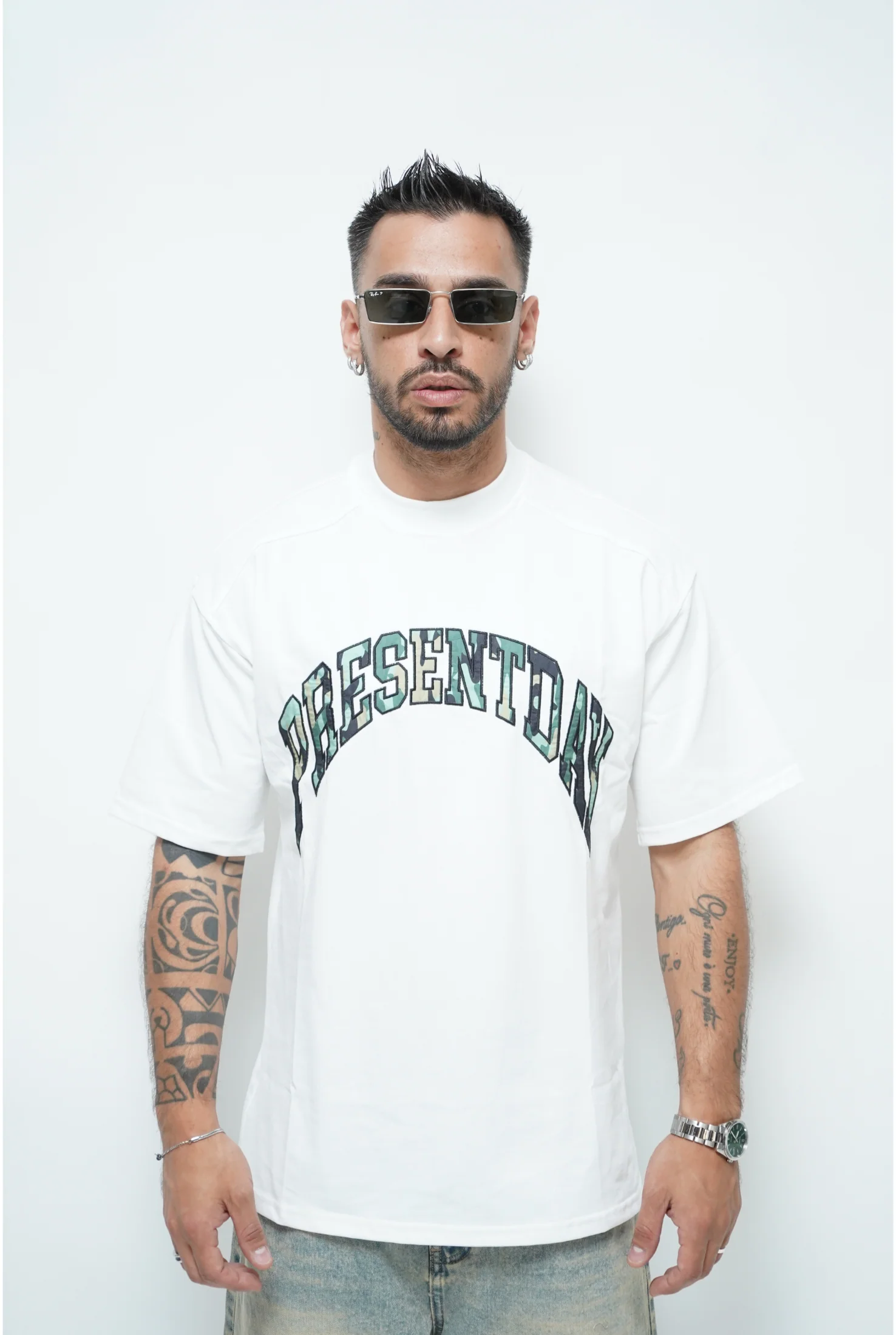T-shirt PRESENT DAY ricamo mimetico ( 2 colori ) - Image 5